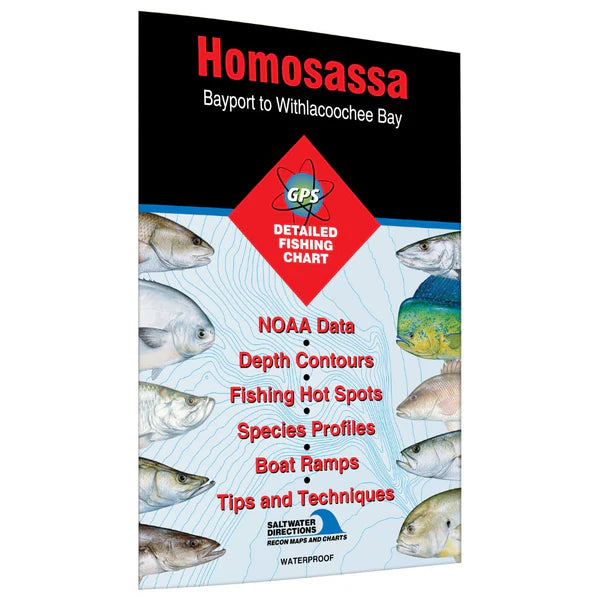Homosassa Bayport to Withlacoochee Bay Fishing Map-FL0131