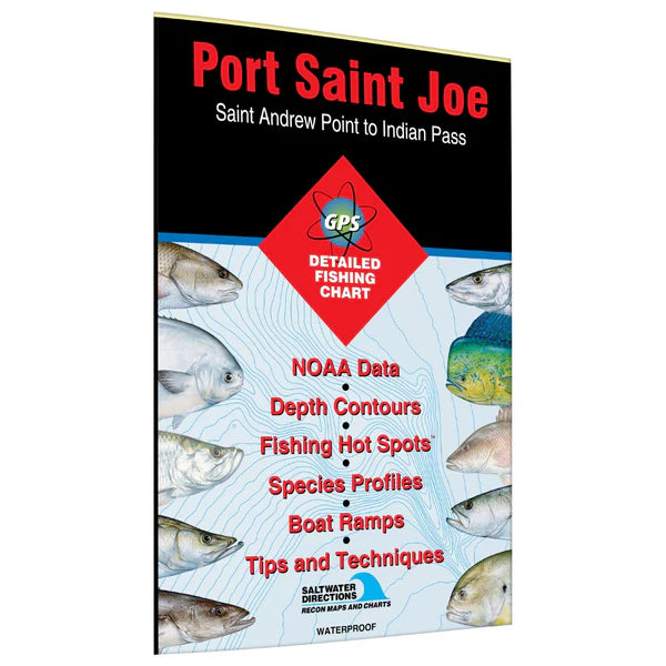 Port Saint Joe St Andrew Pass to Indian Pass Fishing Map-FL0135