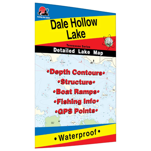 Dale Hollow Lake Fishing Map-L119
