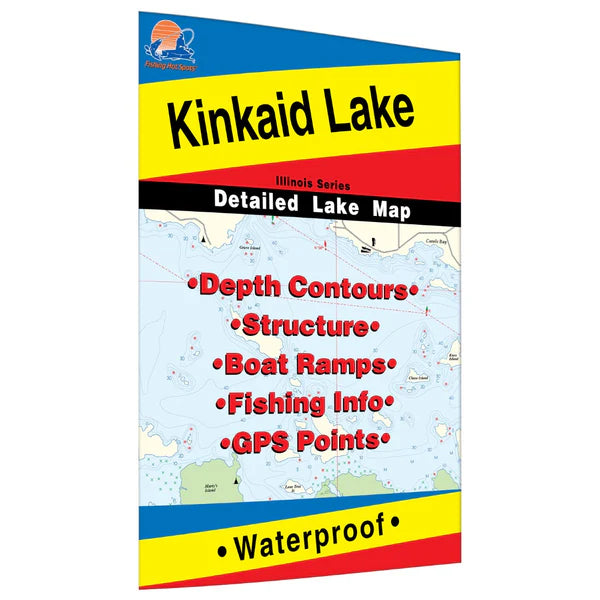 Kinkaid Lake Fishing Map-L185