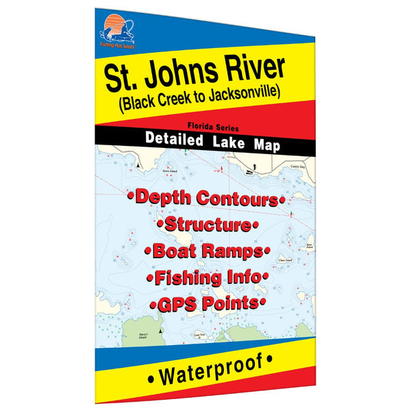 St. Johns River (Black Creek to Jacksonville) Fishing Map-L258
