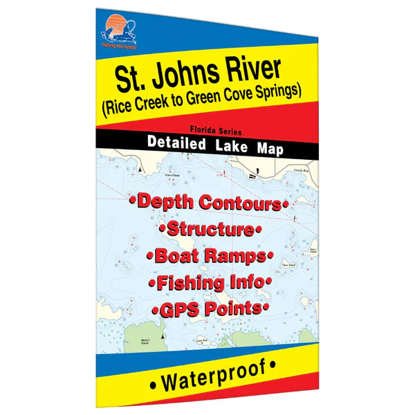 St. Johns River (Rice Creek to Green Cove Springs) Fishing Map-L259