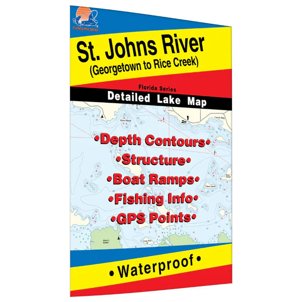 St. Johns River (Georgetown to Rice Creek) Fishing Map-L260