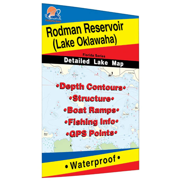 Rodman Reservoir Fishing Map-L265