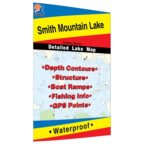 Smith Mountain Lake Fishing Map-L466