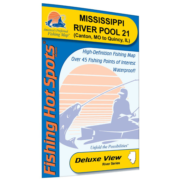 Mississippi River-Pool 21 Fishing Map-L729