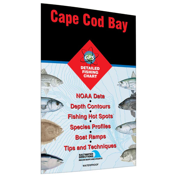 Cape Cod Bay Fishing Map-MA0103