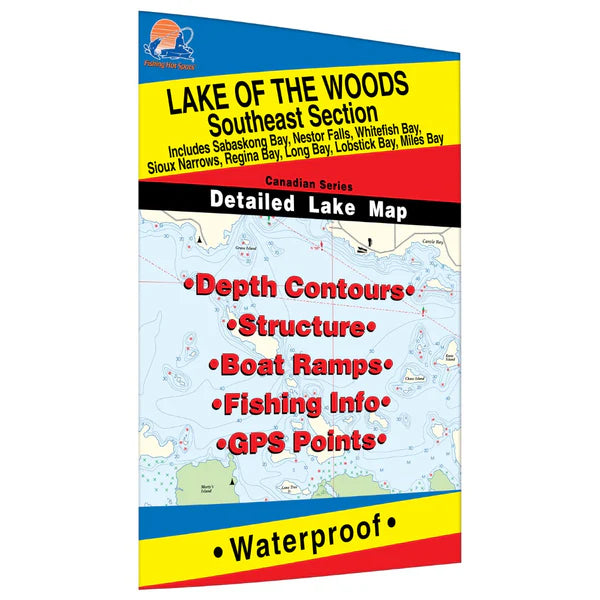 Lake of the Woods Southeast Fishing Map, Lake (incl. Sioux Narrows/Nestor Falls)-Q272