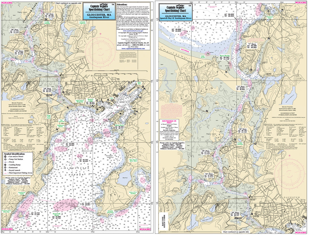 MA Gloucester Harbor and Annisquam R and Ipswich Bay, MA-GHA382 Small