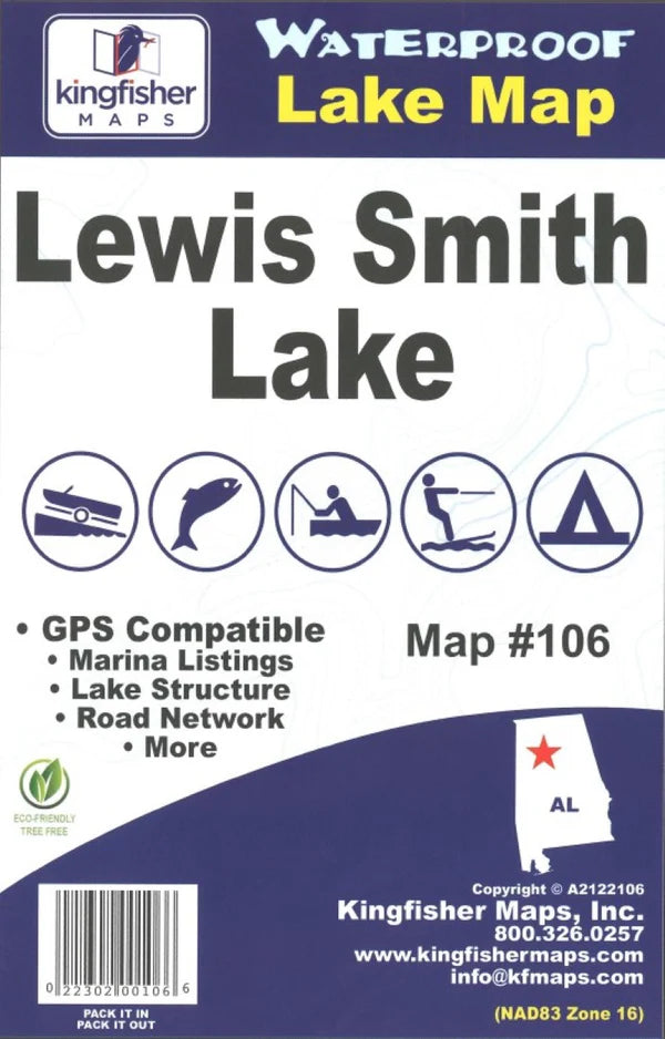 Lewis Smith Lake Fishing Map-106