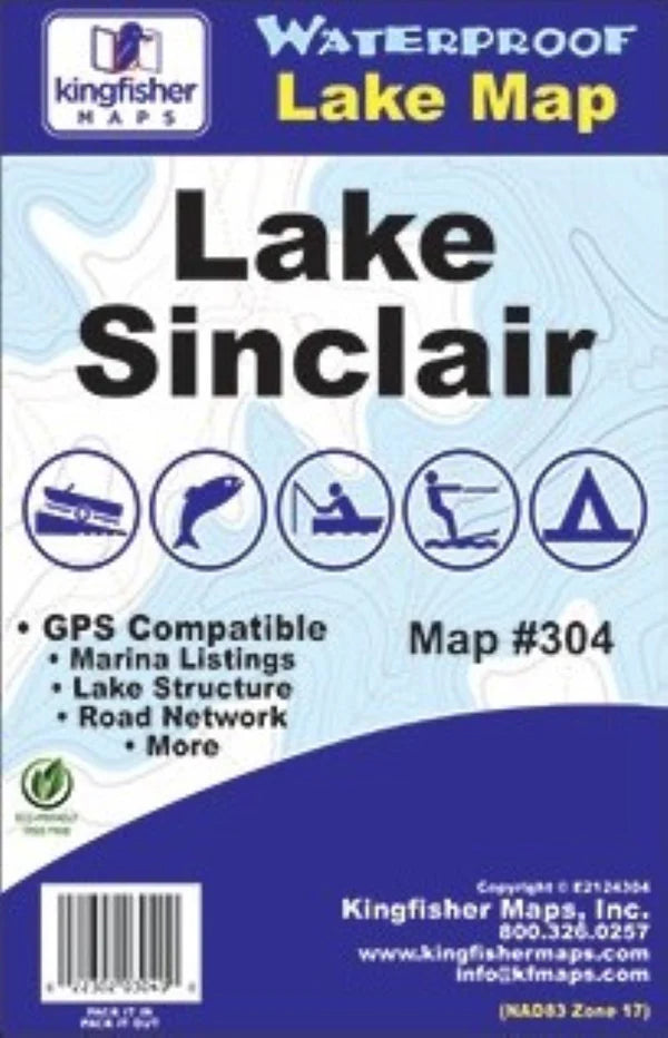 Lake Sinclair (Georgia) Fishing Map-304