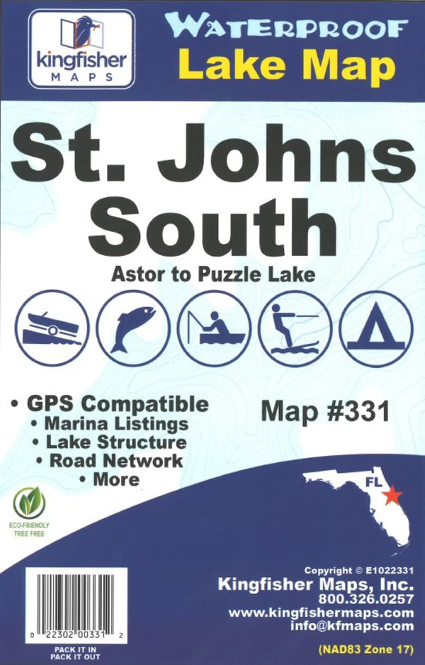 St. Johns River South Fishing Map-331