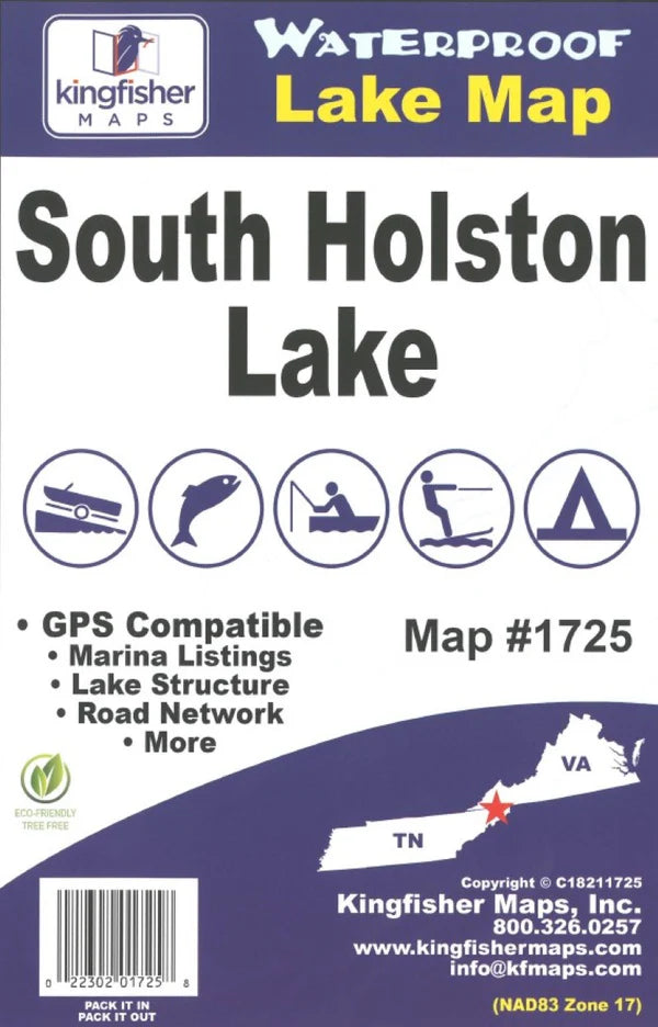 South Holston TN/VA Fishing Map-1725