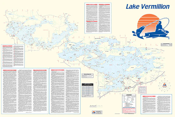 Lake Vermilion Fishing Wall Map