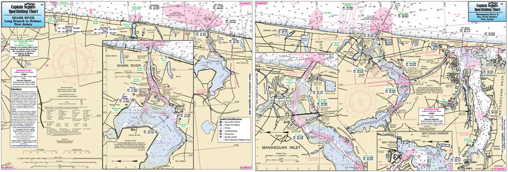 New Jersey Shark River, Manasquan River and Bay Head, NJ-LBM357 Small