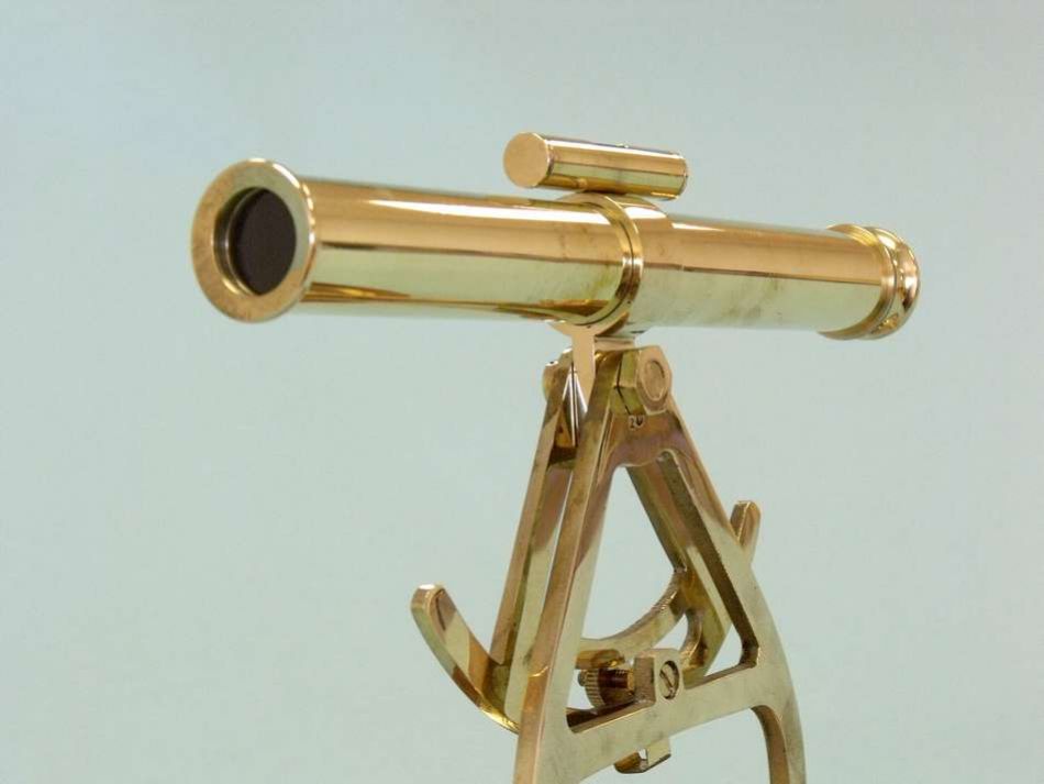 Solid Brass Alidade Compass 14"