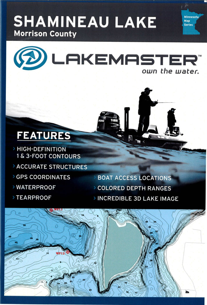 Shamineau Lake Morrison Co Fishing Map