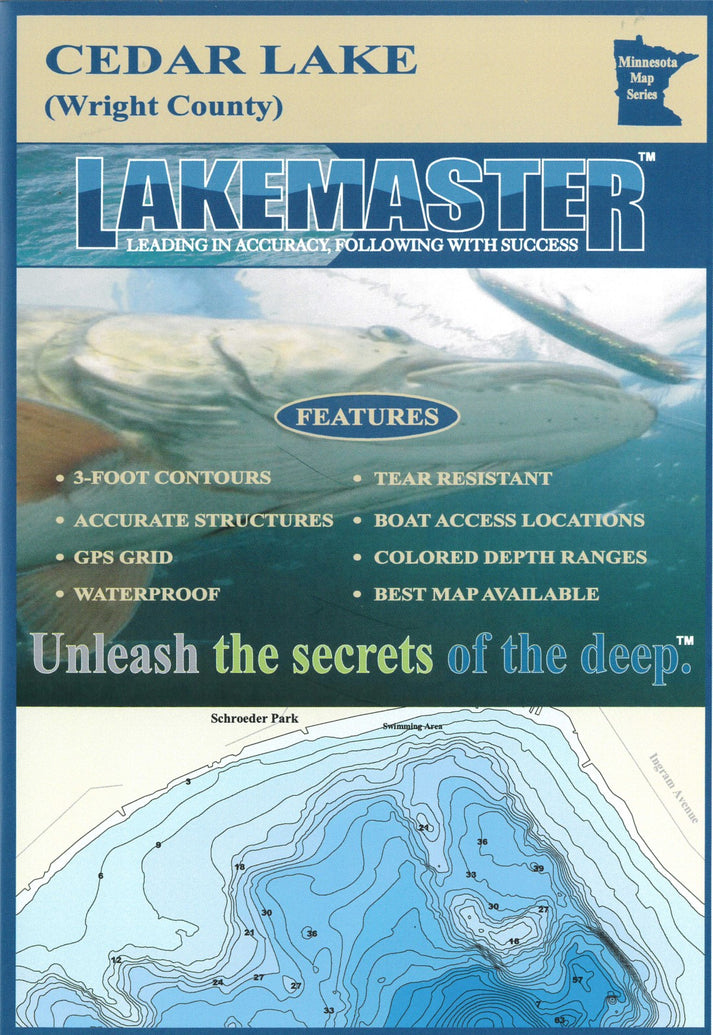 Lake Cedar Wright Co Fishing Map