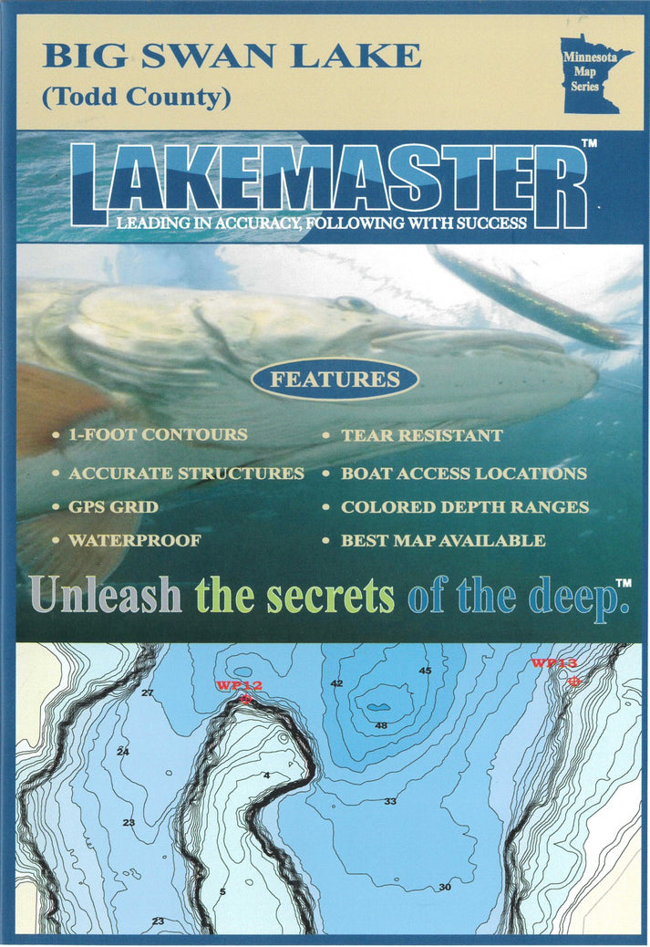 Big Swan Todd Co Fishing Map