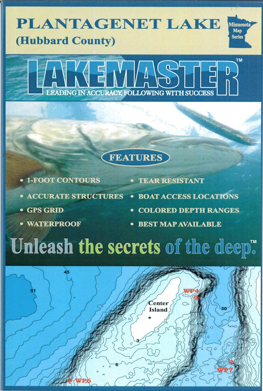 Plantagemet Lake Hubbard Co Fishing Map