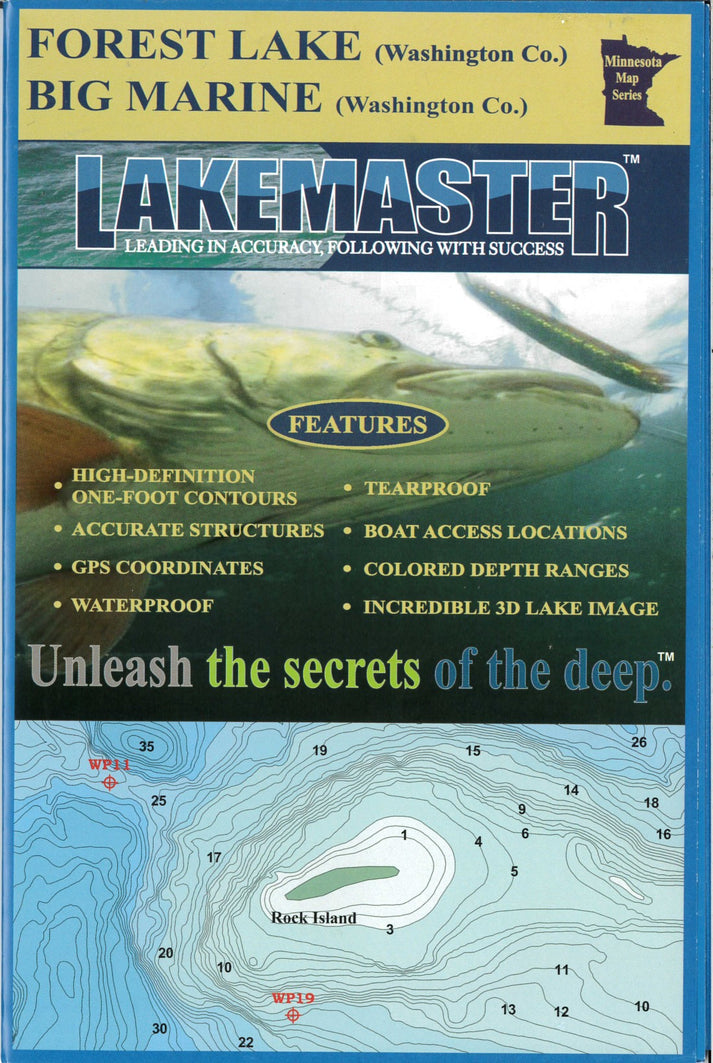 Big Marine/Forest Lake Washington Co Fishing Map