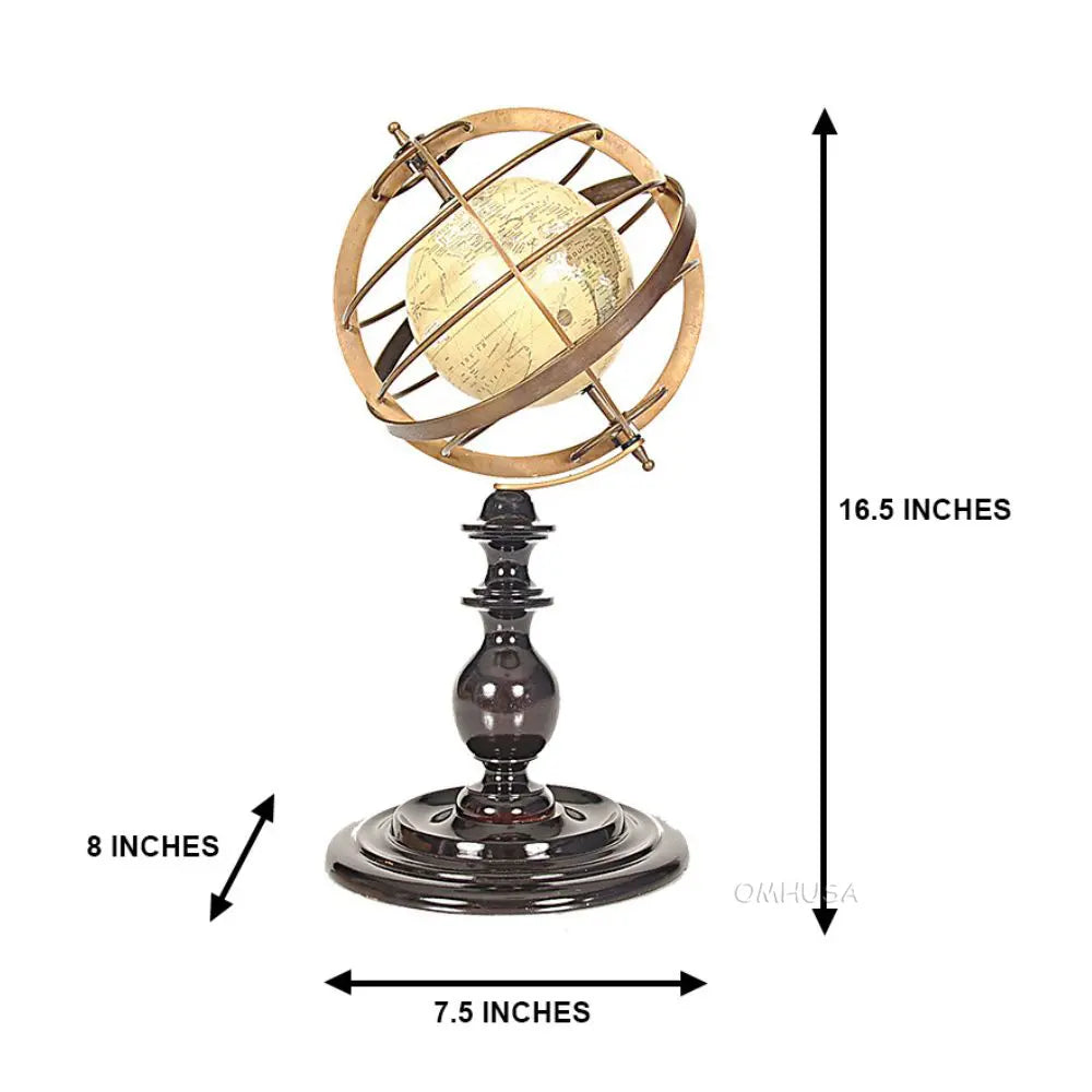 World Globe in Brass rings-ND032