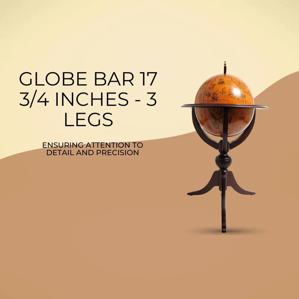 World Globe Bar 17 3/4 inches - 3 legs-NG003