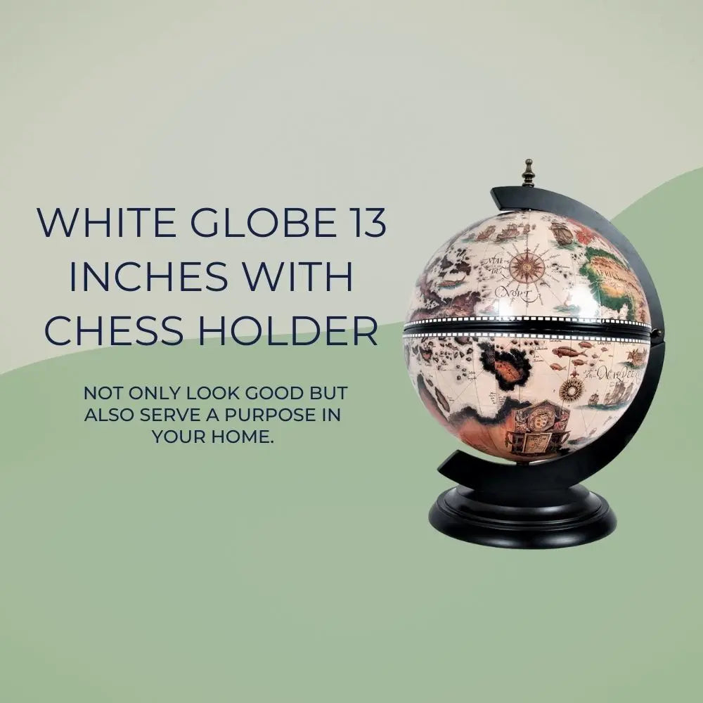 World Globe 13 inches with Chess Board-NG015