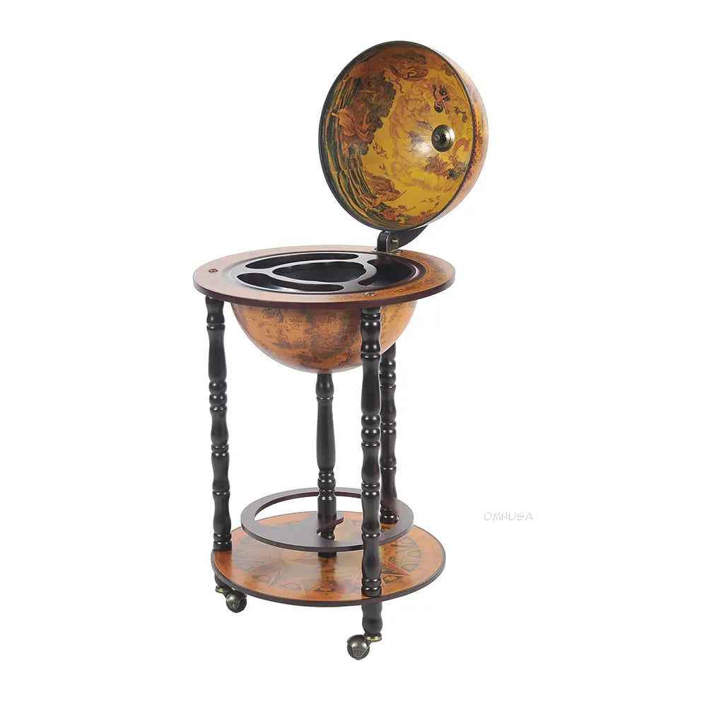 World Globe Bar Table 4 Legs Stand - Red-NG018