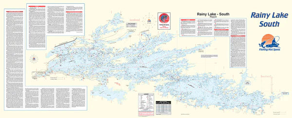 Rainy Lake South Fishing Wall Map