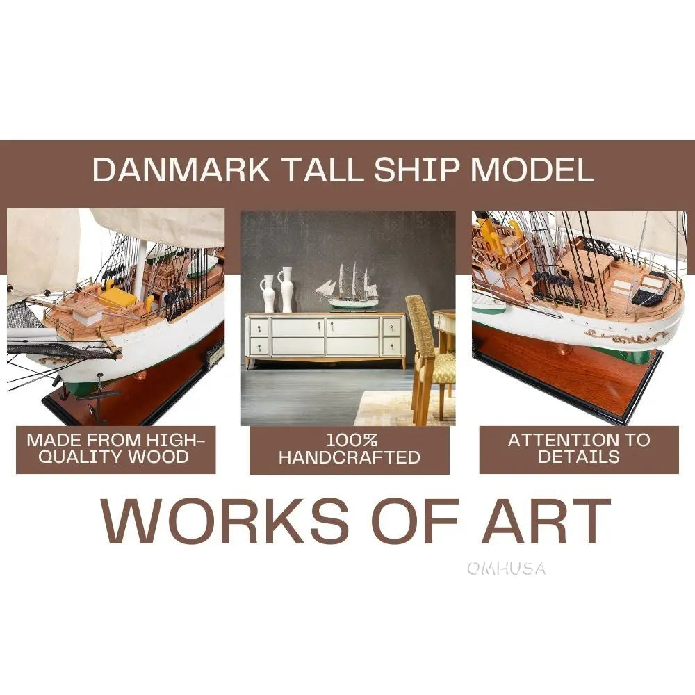 DANMARK Tall Ship Model