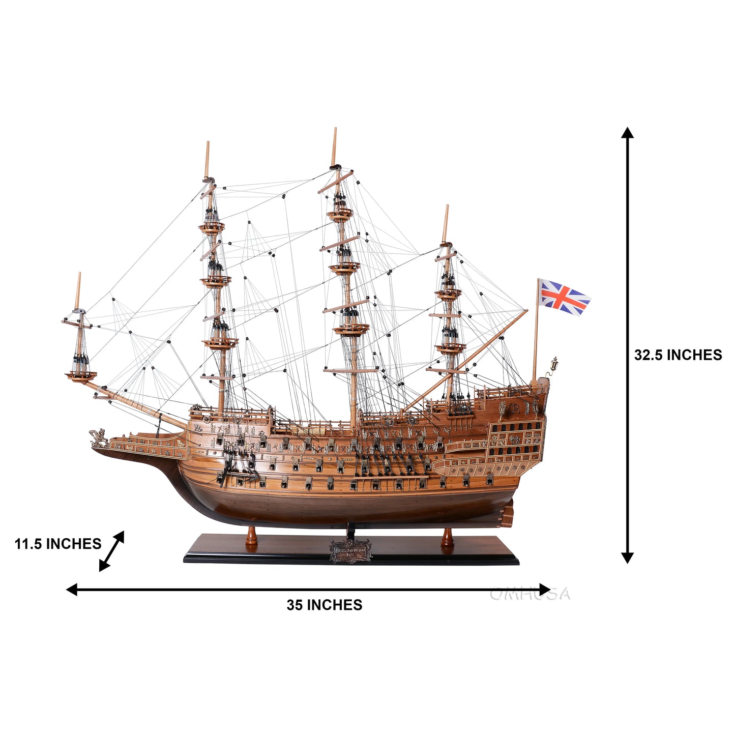 Sovereign of the Seas No Sails Tall Ship Model