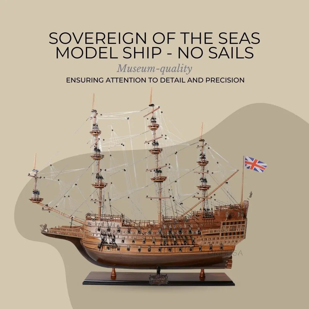 Sovereign of the Seas No Sails Tall Ship Model