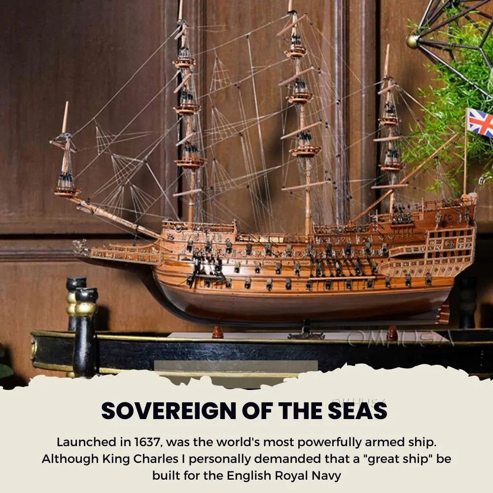 Sovereign of the Seas No Sails Tall Ship Model