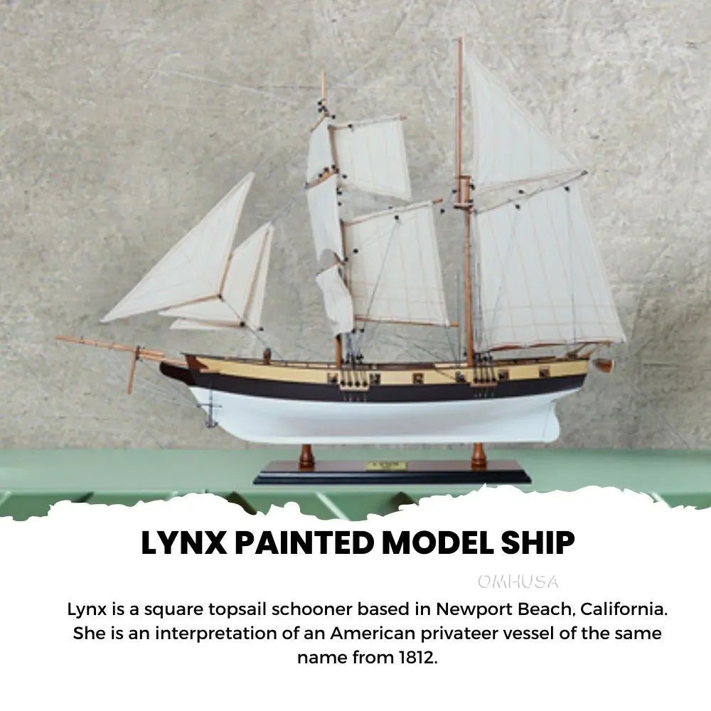 Lynx Painted Tall Ship Model