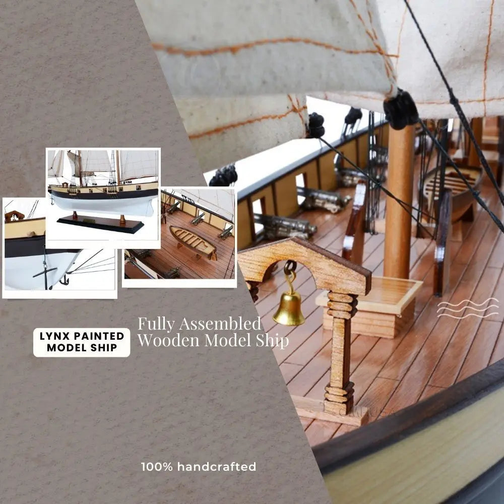 Lynx Painted Tall Ship Model