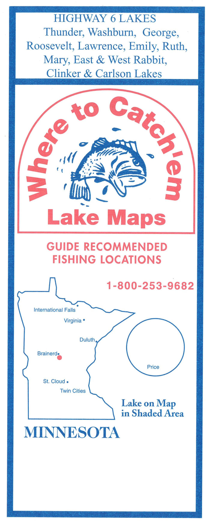 EMILY Highway 6 Lakes Fishing Map