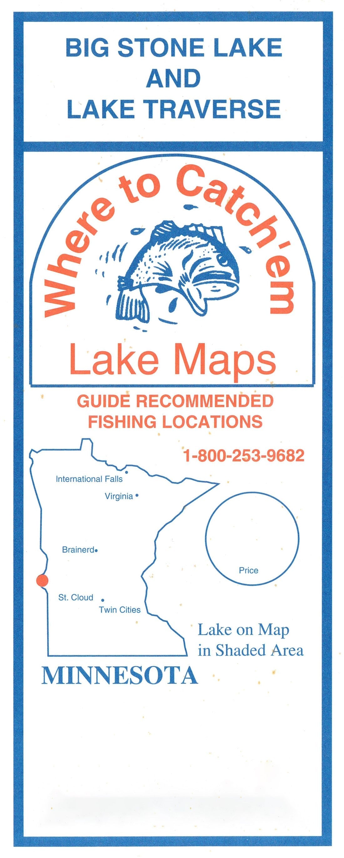 TRAVERSE, BIG STONE Fishing Maps