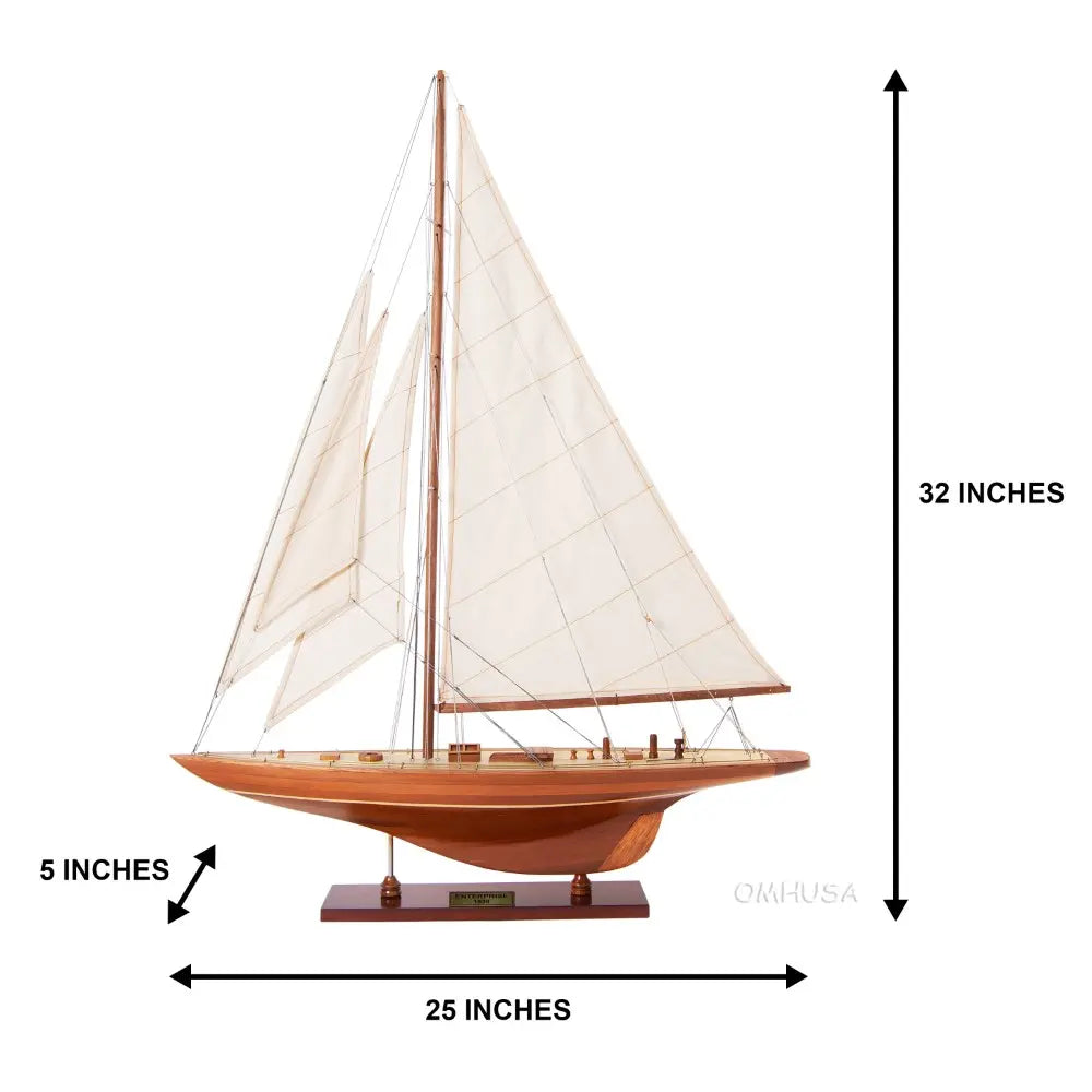 America's Cup Enterprise Sailboat Model