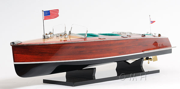 Chris Craft Triple Cockpit Painted Speed Boat Model