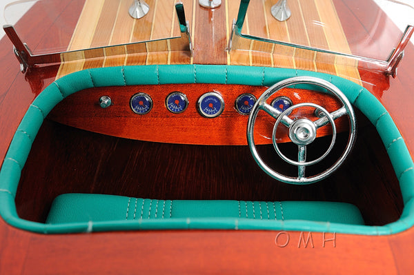 Chris Craft Triple Cockpit Painted Speed Boat Model