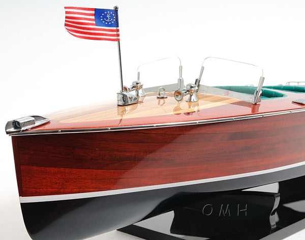 Chris Craft Triple Cockpit Painted Speed Boat Model