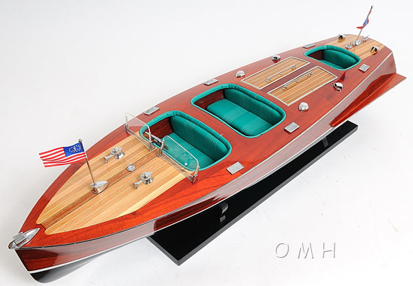 Chris Craft Triple Cockpit Painted Speed Boat Model