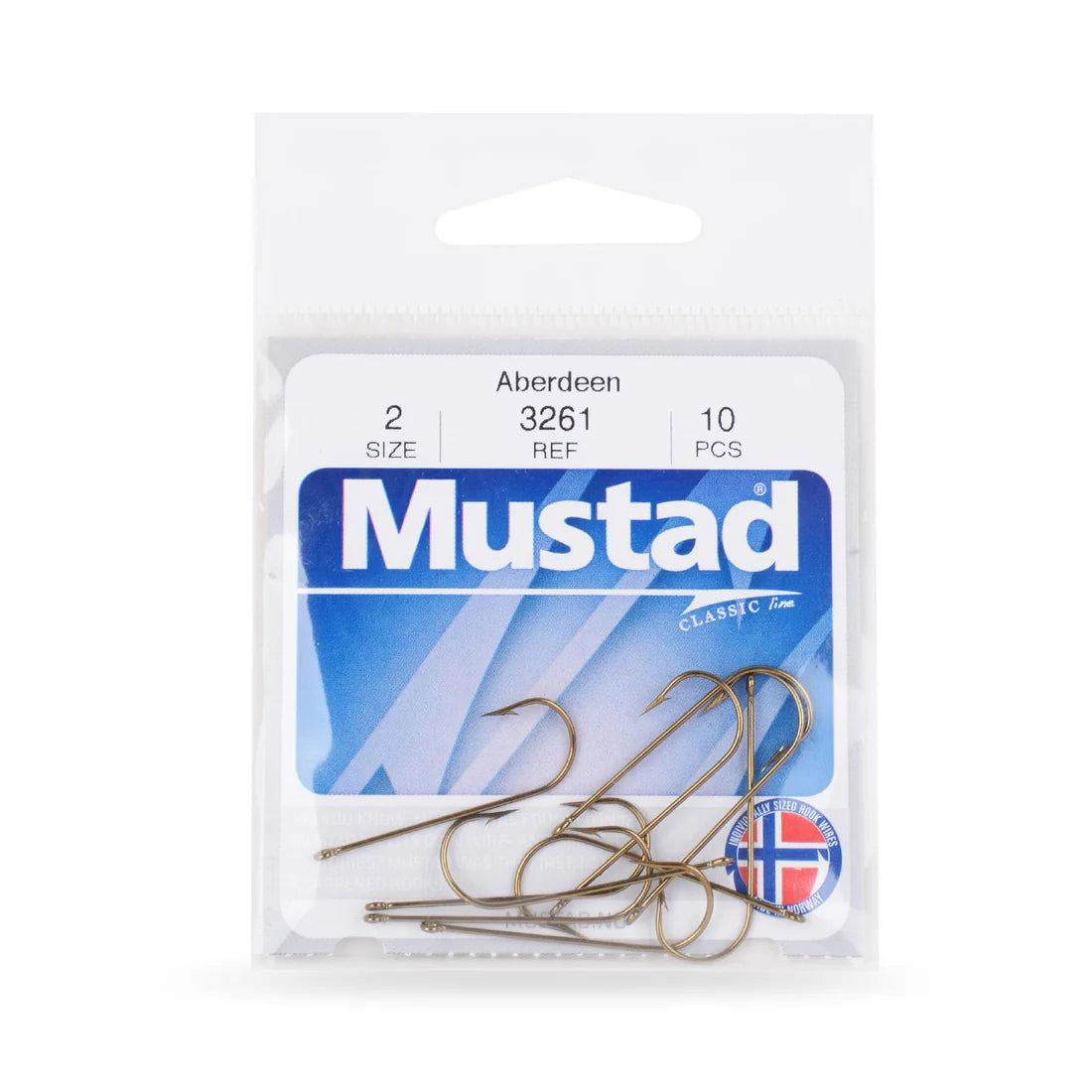 Mustad Aberdeen Hook Bronze 10ct Size 6 ( Save on 2 Packs )