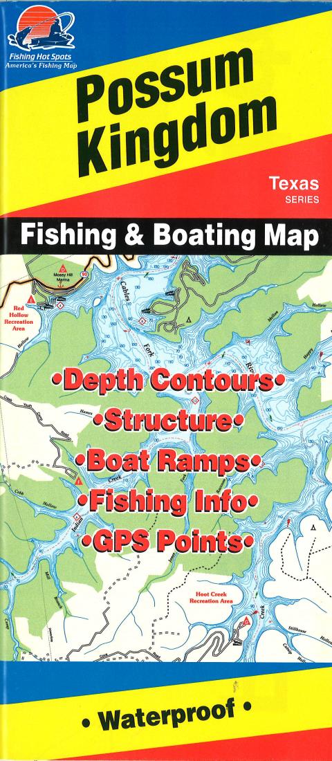 Fishing Maps-Possum Kingdom Lake-A431