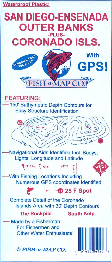 San Diego-Ensenada Outer Banks/Coronado Islands Fishing Map
