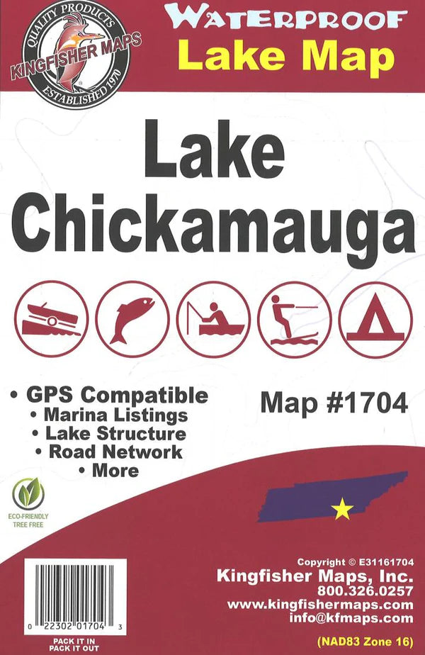 Lake Chickamauga Fishing Map-1704