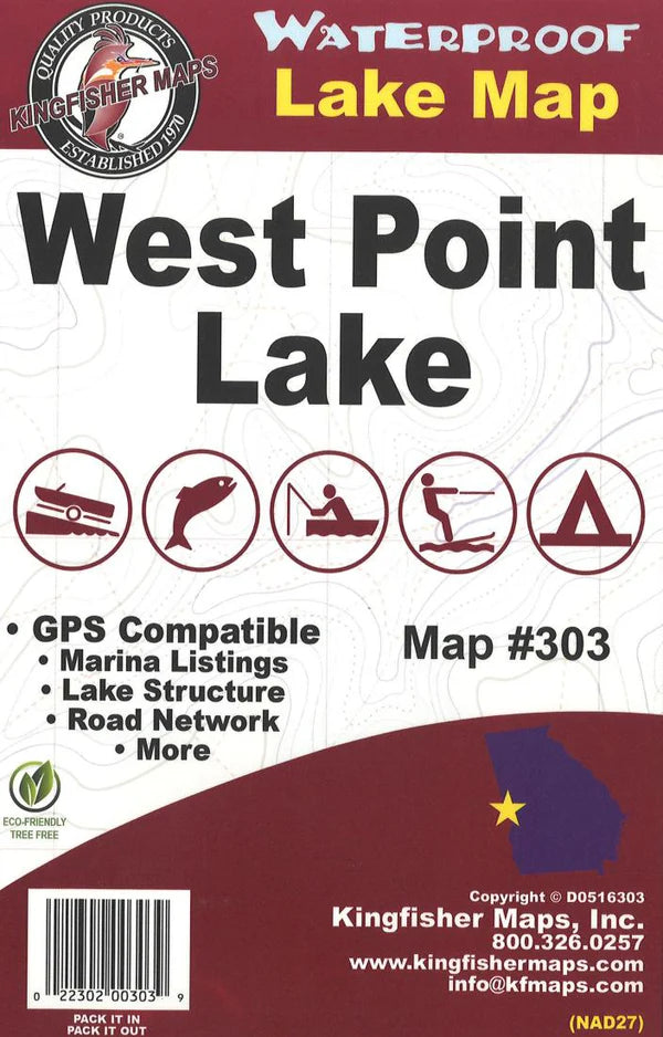 West Point Lake Fishing Map-303