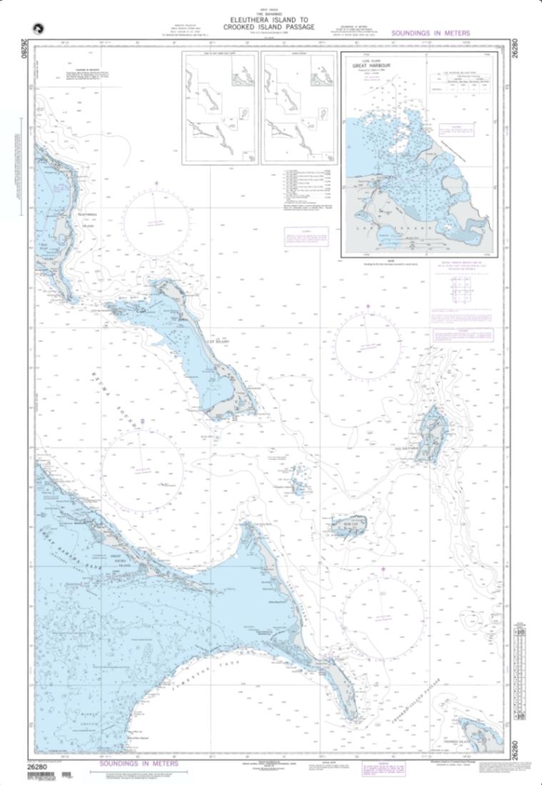 Eleuthera Island To Crooked Island Passage (NGA-26280-7) by National Geospatial-Intelligence Agency