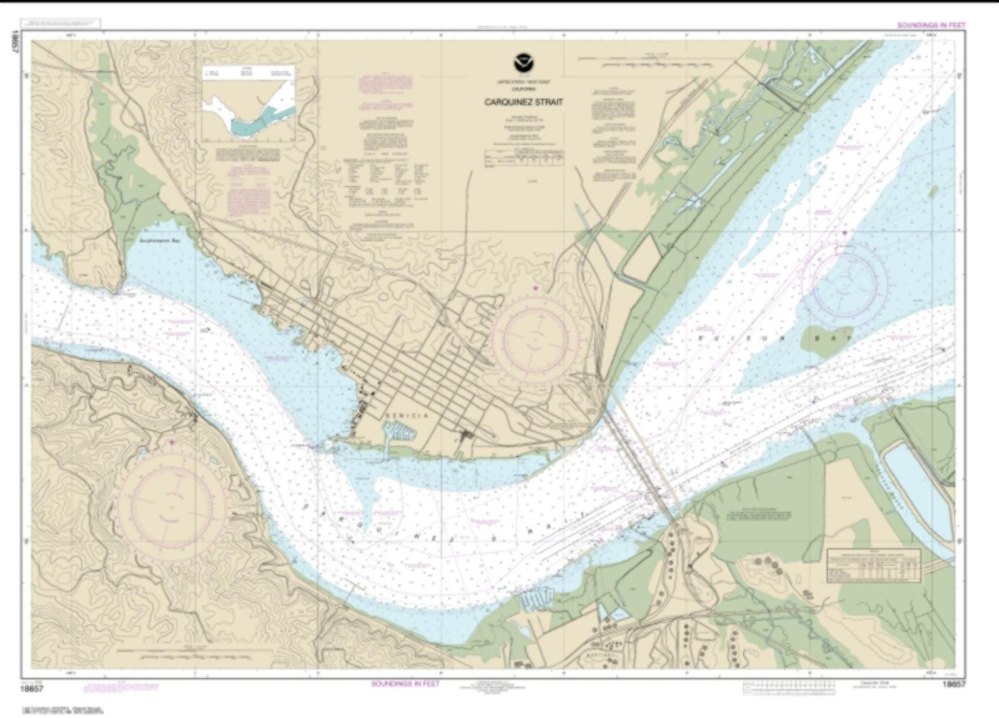 Carquinez Strait (18657-19) by NOAA Nautical Chart